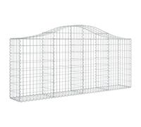 Arched Gabion Basket Stone Basket Gabion Retaining Wall Galvanised Iron vidaXL