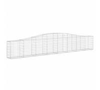 vidaXL Arched Gabion Baskets 4 pcs 400x30x60/80 cm Galvanised Iron