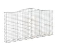 Arched Gabion Basket Stone Basket Gabion Retaining Wall Galvanised Iron vidaXL