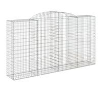 Arched Gabion Basket Stone Basket Gabion Retaining Wall Galvanised Iron vidaXL