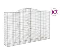 Arched Gabion Basket Stone Basket Gabion Retaining Wall Galvanised Iron vidaXL
