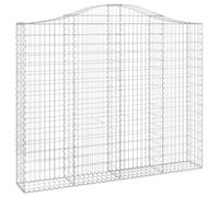 Arched Gabion Basket Stone Basket Gabion Retaining Wall Galvanised Iron vidaXL