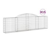 Arched Gabion Basket Stone Basket Gabion Retaining Wall Galvanised Iron vidaXL