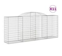 Arched Gabion Basket Stone Basket Gabion Retaining Wall Galvanised Iron vidaXL