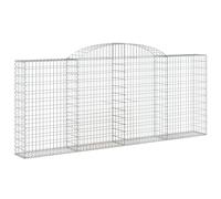 Arched Gabion Basket Stone Basket Gabion Retaining Wall Galvanised Iron vidaXL