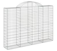 Arched Gabion Basket Stone Basket Gabion Retaining Wall Galvanised Iron vidaXL