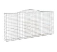 Arched Gabion Basket Stone Basket Gabion Retaining Wall Galvanised Iron vidaXL