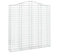 Arched Gabion Basket Stone Basket Gabion Retaining Wall Galvanised Iron vidaXL