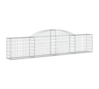 (300 x 30 x 60/80 cm/ 7 pcs) vidaXL Arched Gabion Basket Stone Basket Gabion Retaining Wall Galvanised Iron