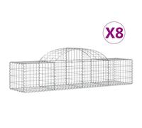 Arched Gabion Basket Stone Basket Gabion Retaining Wall Galvanised Iron vidaXL