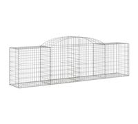 vidaXL Arched Gabion Baskets 3 pcs 300x50x80/100 cm Galvanised Iron, Silver