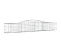 (400 x 50 x 60/80 cm/ 3 pcs) vidaXL Arched Gabion Basket Stone Basket Gabion Retaining Wall Galvanised Iron