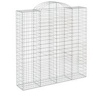 Arched Gabion Basket Stone Basket Gabion Retaining Wall Galvanised Iron vidaXL