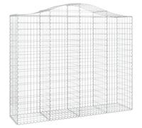 Arched Gabion Basket Stone Basket Gabion Retaining Wall Galvanised Iron vidaXL