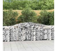 Arched Gabion Basket Stone Basket Gabion Retaining Wall Galvanised Iron vidaXL
