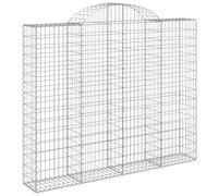 Arched Gabion Basket Stone Basket Gabion Retaining Wall Galvanised Iron vidaXL