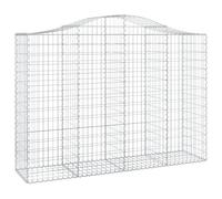 Arched Gabion Basket Stone Basket Gabion Retaining Wall Galvanised Iron vidaXL