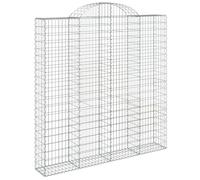 Arched Gabion Basket Stone Basket Gabion Retaining Wall Galvanised Iron vidaXL