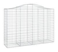 Arched Gabion Basket Stone Basket Gabion Retaining Wall Galvanised Iron vidaXL