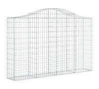 Arched Gabion Basket Stone Basket Gabion Retaining Wall Galvanised Iron vidaXL