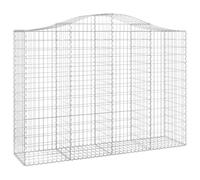 Arched Gabion Basket Stone Basket Gabion Retaining Wall Galvanised Iron vidaXL