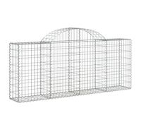 Arched Gabion Basket Stone Basket Gabion Retaining Wall Galvanised Iron vidaXL