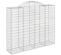 Arched Gabion Basket Stone Basket Gabion Retaining Wall Galvanised Iron vidaXL