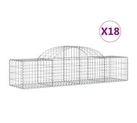 Arched Gabion Basket Stone Basket Gabion Retaining Wall Galvanised Iron vidaXL