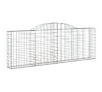 vidaXL Arched Gabion Baskets 2 pcs 300x30x100/120 cm Galvanised Iron