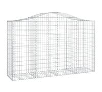 Arched Gabion Basket Stone Basket Gabion Retaining Wall Galvanised Iron vidaXL