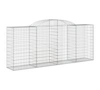 Arched Gabion Basket Stone Basket Gabion Retaining Wall Galvanised Iron vidaXL