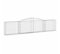 Arched Gabion Basket Stone Basket Gabion Retaining Wall Galvanised Iron vidaXL