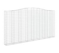 Arched Gabion Basket Stone Basket Gabion Retaining Wall Galvanised Iron vidaXL