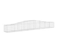 Arched Gabion Basket Stone Basket Gabion Retaining Wall Galvanised Iron vidaXL