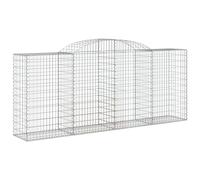 Arched Gabion Basket Stone Basket Gabion Retaining Wall Galvanised Iron vidaXL