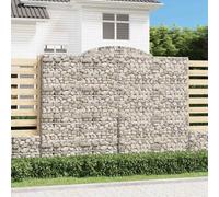 Arched Gabion Basket Stone Basket Gabion Retaining Wall Galvanised Iron vidaXL