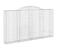 Arched Gabion Baskets 2 pcs 300x30x160/180 cm Galvanised Iron