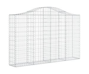 Arched Gabion Basket Stone Basket Gabion Retaining Wall Galvanised Iron vidaXL