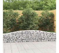 Arched Gabion Baskets 10 pcs 400x30x40/60 cm Galvanised Iron