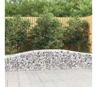 Arched Gabion Baskets 3 pcs 400x50x40/60 cm Galvanised Iron Berkfield Home Silver One Size