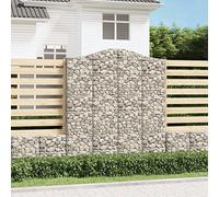 Arched Gabion Baskets 6 Pcs, 200x50x220/240 cm Galvanised Iron, Sturdy Stone Cage for Garden Retaining Walls, Outdoor Decor, and Yard Landscaping