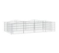 Arched Gabion Raised Bed Gabion Basket Mesh Wire Stone Galvanised Iron vidaXL