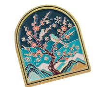 Arched Metal Book Page Clip for Journals, Books, SQ0100 | Raised Nature Artwork, Adds Depth to the Arched Clip Front While It Holds Selected Pages and Paper Items