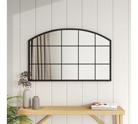 Arched Modern Black Framed Wall Mirror