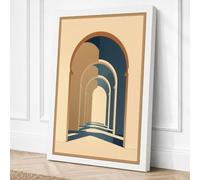Arched Perspective Art Deco Canvas Wall Art Print 24x16 Inch (61 x 41 cm)