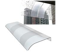Arched Polycarte Canopy for Exterior Doors - Rain & ow Protect Window Covering for Homes & Patios 40x290cm (16x114in) - Entryway ning