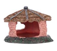 Arched Resin Reptile Hide Cave for Small Snakes and Hamsters | Silver Simple Style, Cool Resting Place, Crawler Box and Vivarium Landscaping Decor, Long Lasting Use