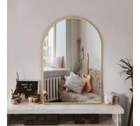 Arched Wall Mirror for Bathroom,Mirrors for Wall,24''x36'',Vanity Mirror for Bedroom, Entryway, Living Room, Metal Frame (36''x24'',Gold)