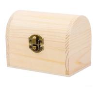 Arched Wooden Box Set DIY Craft Storage Container for Clay Painting Jewelry Small Keepsake Case 9x5.3x6cm(12 * 7.8 * 9cm)
