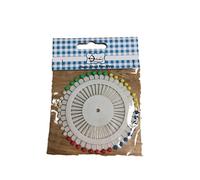 Archer AR1011 Plastic Head Pin Wheel 40pcs, Metal, Assorted, 13 x 9 x 0.5 cm